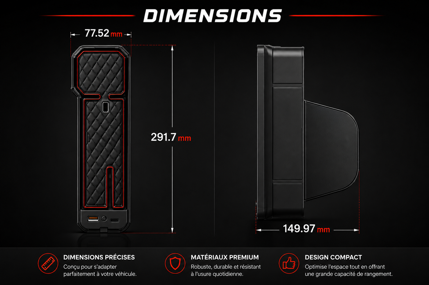 Console Organiseuse "Luna-Glow" — LED RGB Connectée