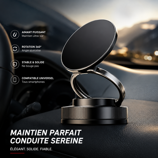 Support Téléphone Magnétique Voiture 360°