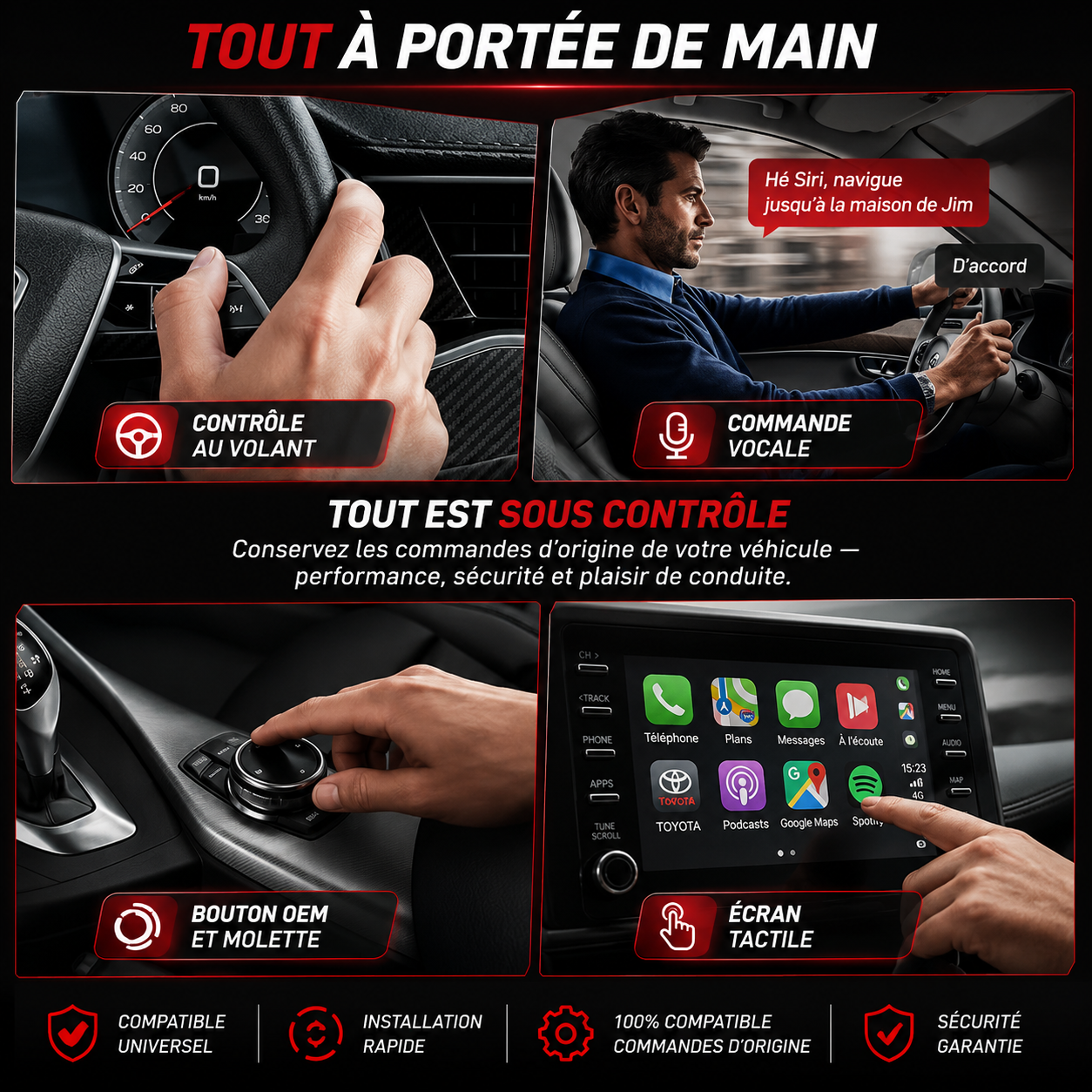 Car Smart Box — Boîtier AI Android Auto & Apple CarPlay Sans Fil