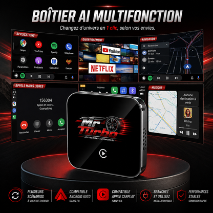 Car Smart Box — Boîtier AI Android Auto & Apple CarPlay Sans Fil